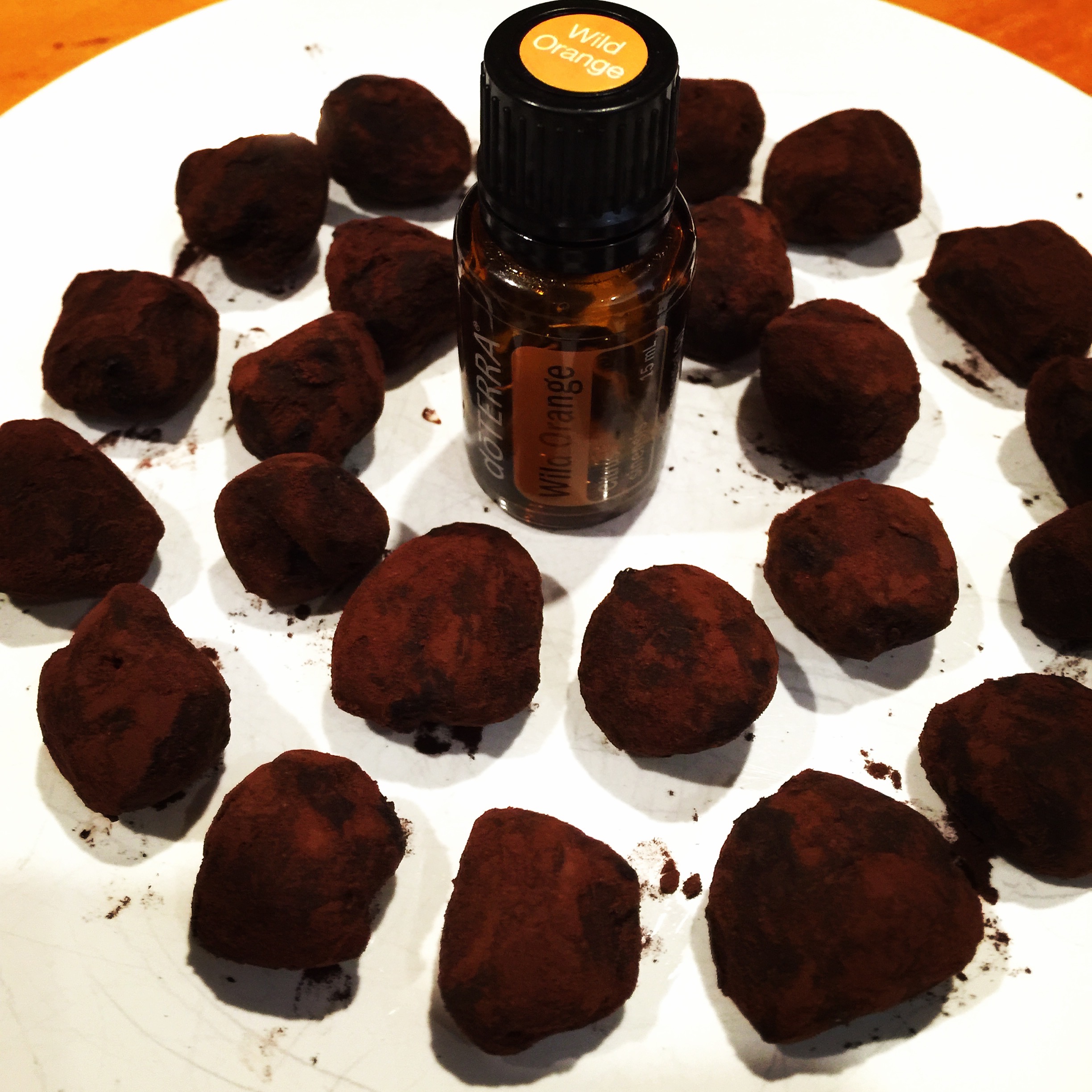 Dark chocolate truffles with doTERRA Wild Orange recipe by Nathalie BelleLarant Naturally