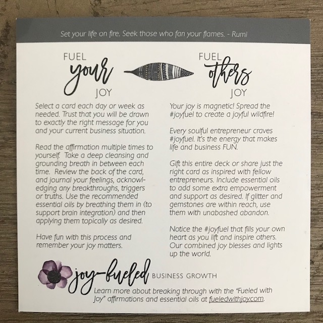 Fueled with Joy Affirmation cards 5